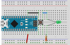 LED with Button Circuit